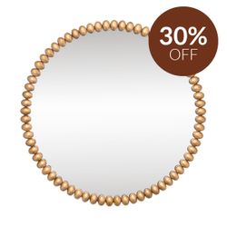 Esme Round Wall Mirror - Gold Leaf
