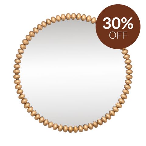 Esme Round Wall Mirror - Gold Leaf