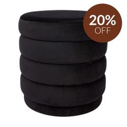 Demi Stool - Black Velvet