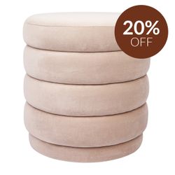 Demi Stool - Nude Velvet