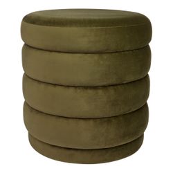 Demi Stool - Olive Velvet