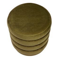 Demi Stool - Olive Velvet