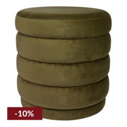 Demi Stool - Olive Velvet