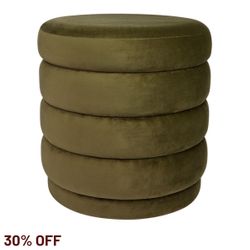 Demi Stool - Olive Velvet