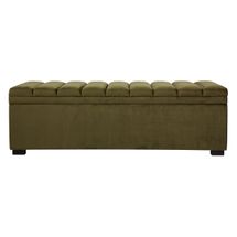 Soho Storage Bench Ottoman - Olive Velvet