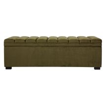 Soho Storage Bench Ottoman - Olive Velvet