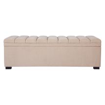 Soho Storage Bench Ottoman - Nude Velvet