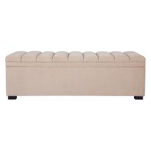 Soho Storage Bench Ottoman - Nude Velvet