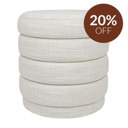 Demi Stool - Off White Linen
