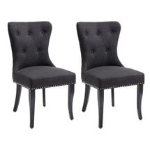 Lugano Dining Chair Set of 2  - Black