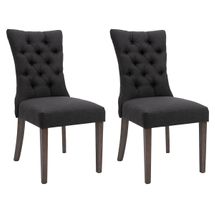 Preston Dining Chair Set of 2  - Charcoal
