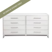 Pearl 8 Drawer Chest - White - OUTLET NSW