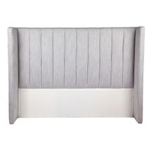 Central Park Queen Bedhead - Grey Linen