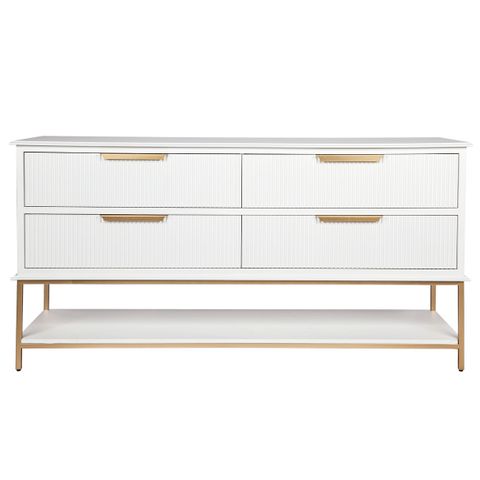 Aimee 4 Drawer Chest - White