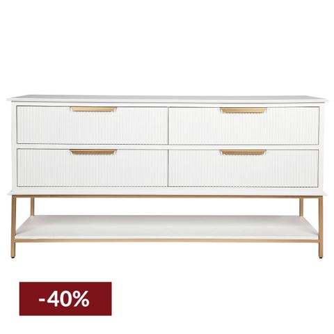 Aimee 4 Drawer Chest - White