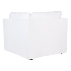 Birkshire Slip Cover Corner Seat Chair - White Linen