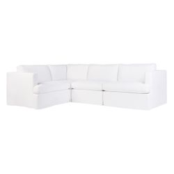 Birkshire Slip Cover Modular Sofa - White Linen Option 2