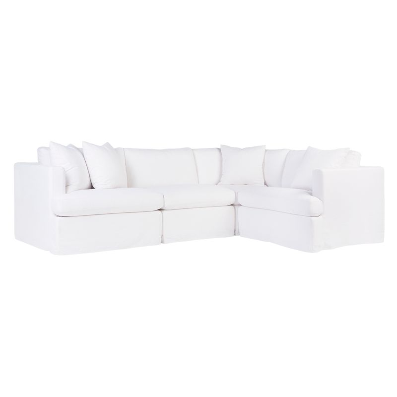 Birkshire Slip Cover Modular Sofa - White Linen Option 1