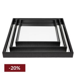 Miles Mirrored Tray Black Range