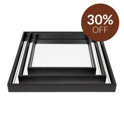 Miles Mirrored Tray Black Range