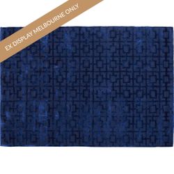Metro Hand Tufted Wool Rug - Navy/Black - OUTLET VIC