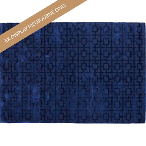 Metro Hand Tufted Wool Rug - Navy/Black - OUTLET VIC