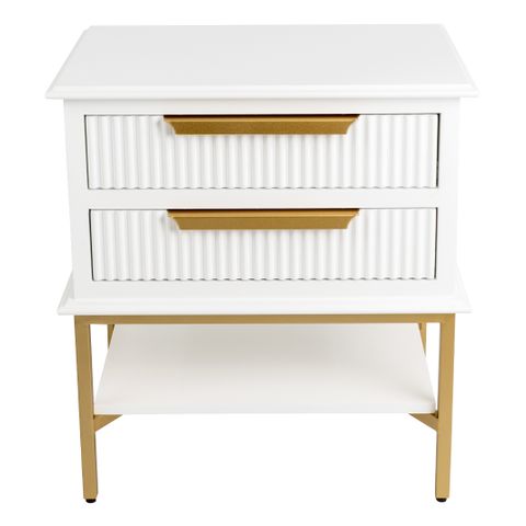 Aimee Bedside Table - Small White