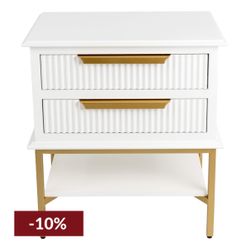 Aimee Bedside Table - Small White