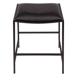 Kai Black Kitchen Stool - Black Vegan Leather