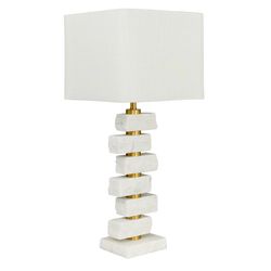 Hamburg Marble Table Lamp - White