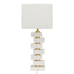 Hamburg Marble Table Lamp - White