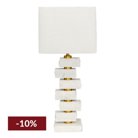 Hamburg Marble Table Lamp - White