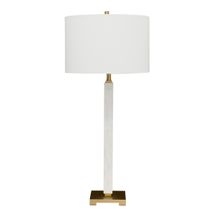 Essex Marble Table Lamp - White