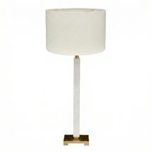 Essex Marble Table Lamp - White