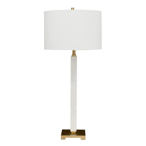 Essex Marble Table Lamp - White