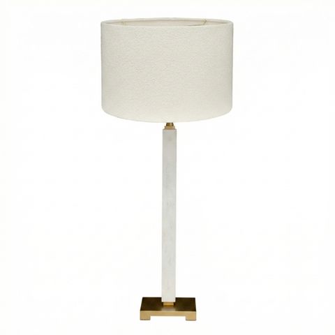 Essex Marble Table Lamp - White