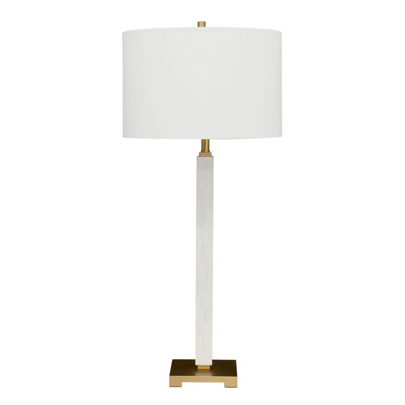 Essex Marble Table Lamp - White