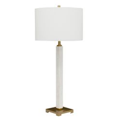 Essex Marble Table Lamp - White