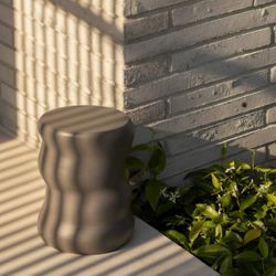 Dune Concrete Stool - Grey
