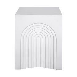 Arc Concrete Stool - White