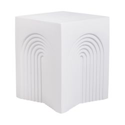 Arc Concrete Stool - White