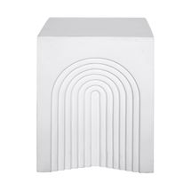 Arc Concrete Stool - White