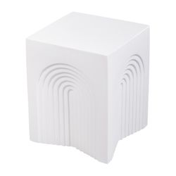 Arc Concrete Stool - White