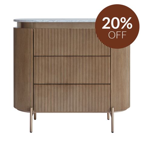Demarco 3 Drawer Chest - Antique Gold