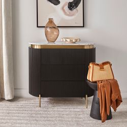 Demarco 3 Drawer Chest - Black