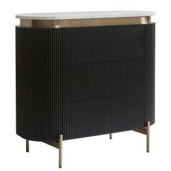 Demarco 3 Drawer Chest - Black