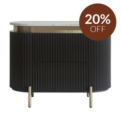 Demarco Bedside Table - Black
