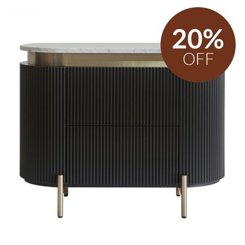 Demarco Bedside Table - Black