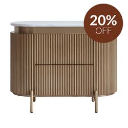 Demarco Bedside Table - Antique Gold