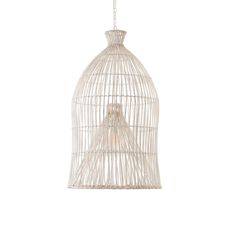 Ventura Rattan Pendant - Bell White